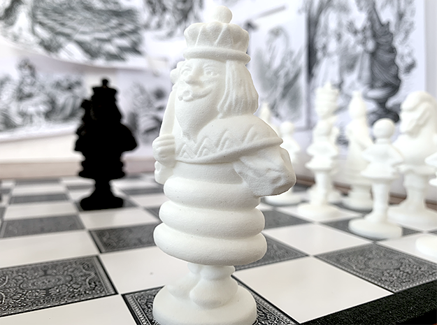 KING - Alice's Adventures in Wonderland in White Processed Versatile Plastic