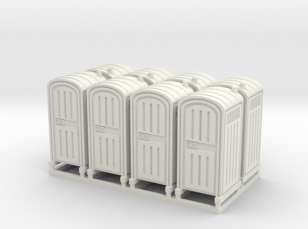 8 porta potty toilet in White Natural Versatile Plastic