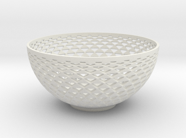 bowl in White Natural Versatile Plastic