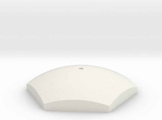 Model Kit Domed Hex Base - Med. - .16" Receptacle in White Natural Versatile Plastic