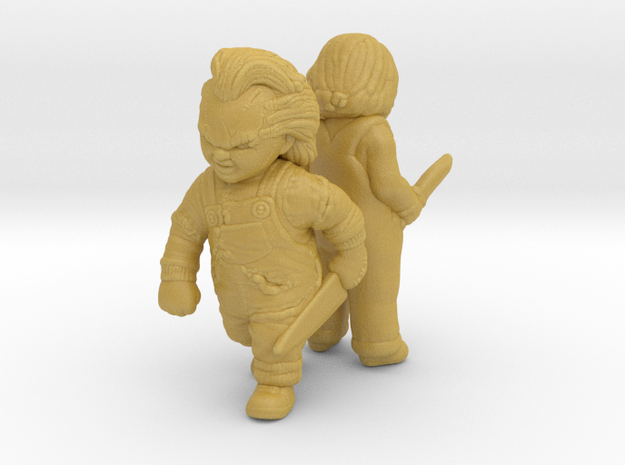 Chucky HO scale 20mm miniature models set horror in Tan Fine Detail Plastic