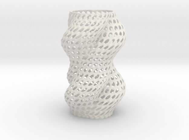 vase21N in White Natural Versatile Plastic