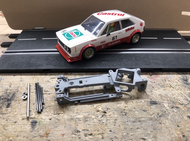 Slottolution Racing Chassis BRM VW Scirocco in Gray PA12