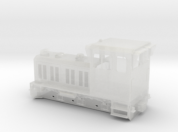 TSC & W&LLR Diema Diesel Locomotive Body - 1:87 in Clear Ultra Fine Detail Plastic