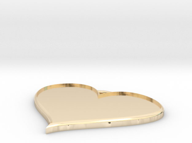 custom hearth pendant in 14k Gold Plated Brass