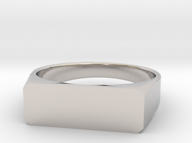 girls custom ring size 8 in Rhodium Plated Brass