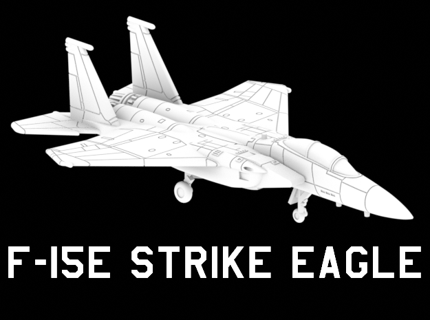 F-15E Strike Eagle (Clean) in White Natural Versatile Plastic: 1:220 - Z
