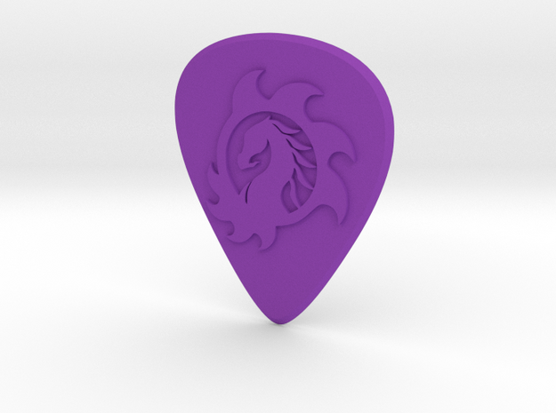 guitar pick_Dragon in Purple Processed Versatile Plastic