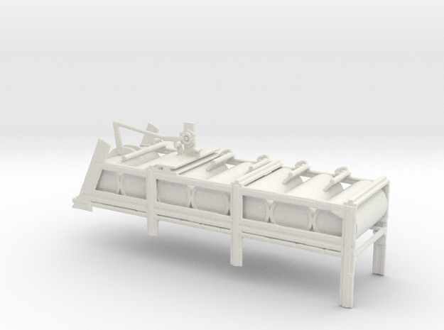 1/48 Scale Depth Charge Rack Mk 11 with Charges in White Natural Versatile Plastic
