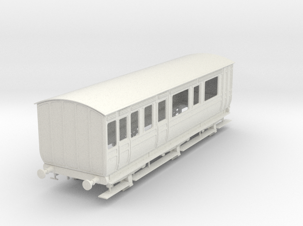 o-43-met-railway-passenger-6w-saloon-coach in White Natural Versatile Plastic
