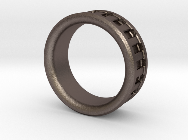 Drive Pulley Ring in Polished Bronzed-Silver Steel