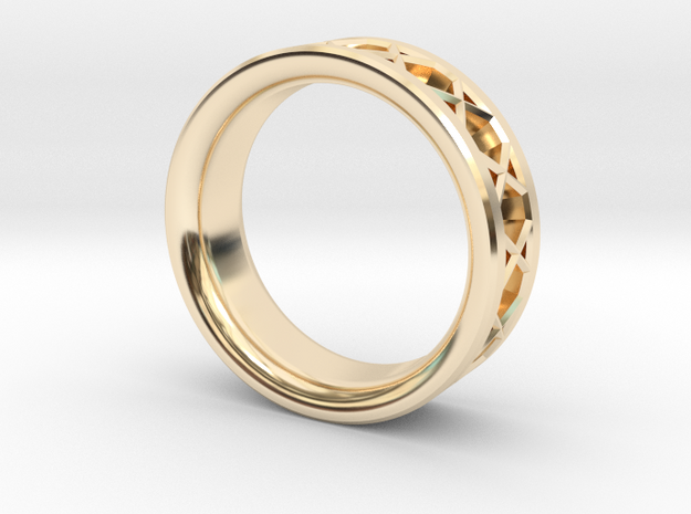 X Ring in 14k Gold Plated Brass: 10.5 / 62.75