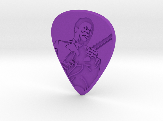 Guitar Pick_BB in Purple Processed Versatile Plastic