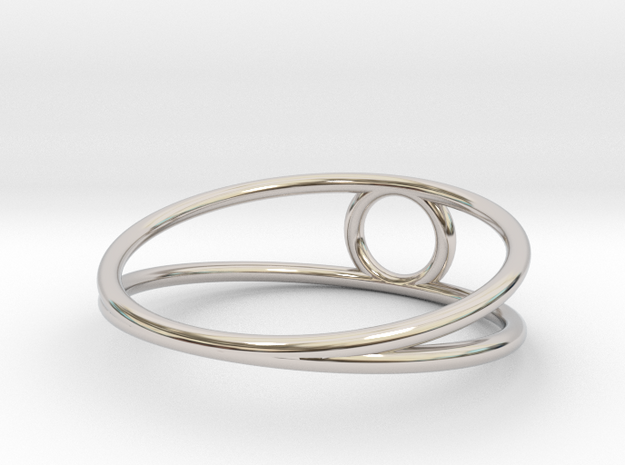 Minimal wire ring All sizes, multisize in Rhodium Plated Brass: 5 / 49