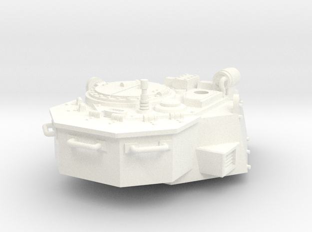 28mm tank turret (new LRBT body) no gun, DIY in White Processed Versatile Plastic: d4