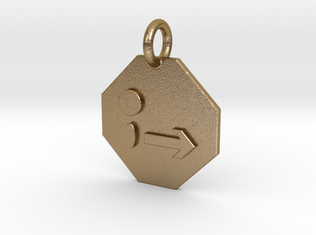 Pendant The Lorentz Factor B in Polished Gold Steel
