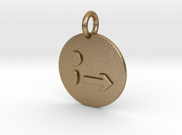 Pendant The Lorentz Factor C in Polished Gold Steel