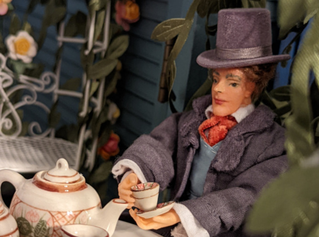 1/12 Dollhouse Doll Victorian Lionel in White Natural Versatile Plastic