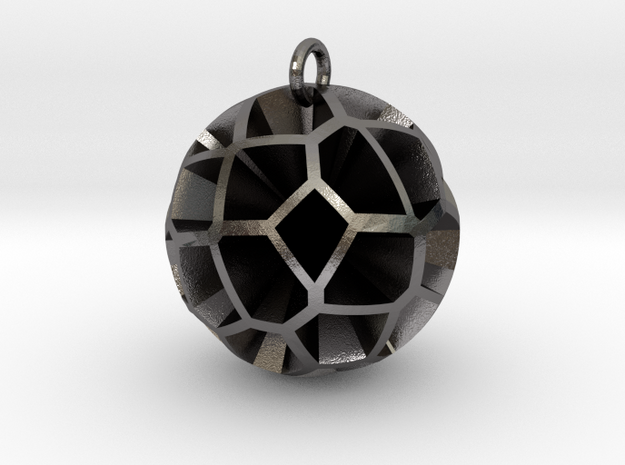 Voronoi Sphere 3 in Processed Stainless Steel 316L (BJT)