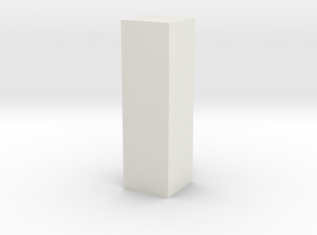 Tall Floor Block in White Natural Versatile Plastic