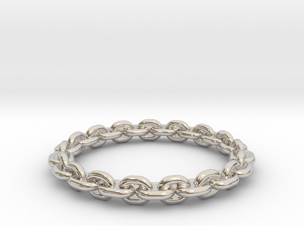 Chain ring All Sizes, Multisize in Rhodium Plated Brass: 9 / 59