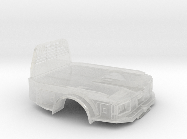 1:64 western hauler bed v2 in Clear Ultra Fine Detail Plastic