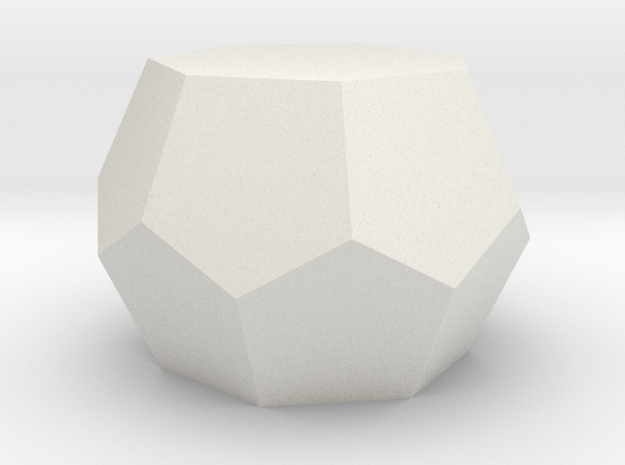 x28_7model_Dodecahedron in White Natural Versatile Plastic: 1:20