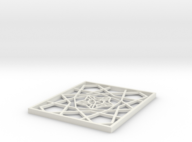 Girih Tile1 in White Natural Versatile Plastic