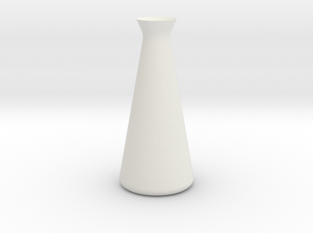 Designer Vase in White Natural Versatile Plastic
