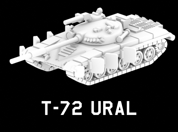 T-72 Ural in White Natural Versatile Plastic: 1:220 - Z