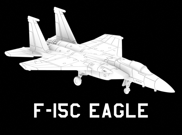 F-15C Eagle (Clean) in White Natural Versatile Plastic: 1:220 - Z