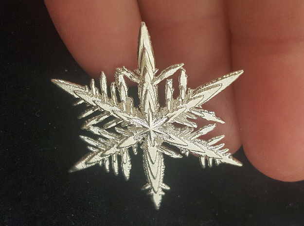 Snowflake pendent, just in time for Frozen season in Natural Silver