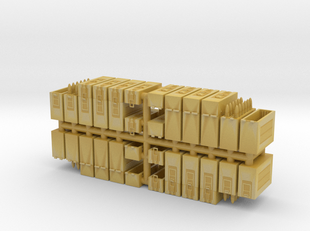 Twenty 1/32 3.7cm Flak Ammo Boxes in Tan Fine Detail Plastic