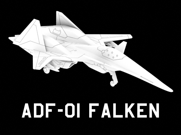 ADF-01 Falken (Loaded) in White Natural Versatile Plastic: 1:220 - Z