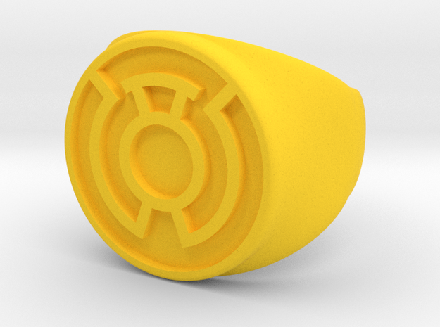Yellow Ring, type A1 in Yellow Processed Versatile Plastic
