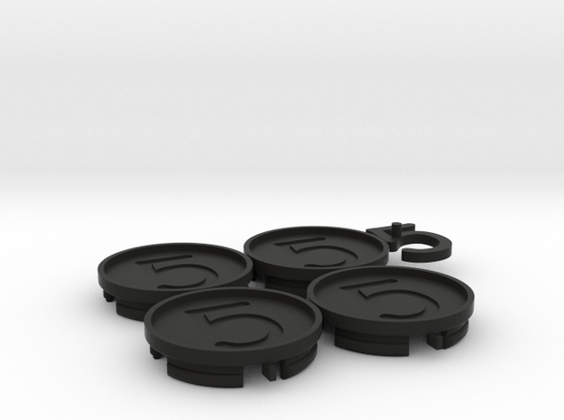 Wheel cap set in Black Premium Versatile Plastic