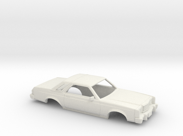 1/64 1975-77 Ford Granada Coupe Shell in White Natural Versatile Plastic