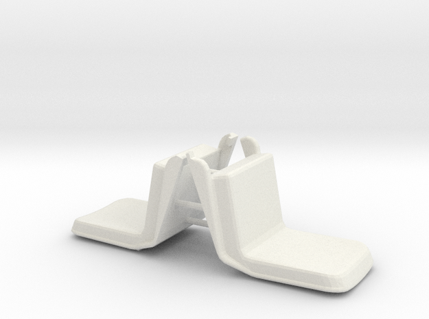 Axial SCX24 Willys Jeep Seats in White Natural Versatile Plastic