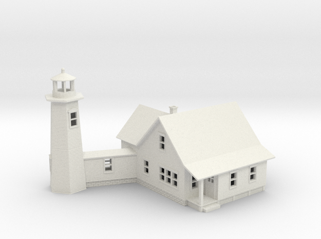 Wings Neck Lighthouse in White Natural Versatile Plastic: 1:160 - N
