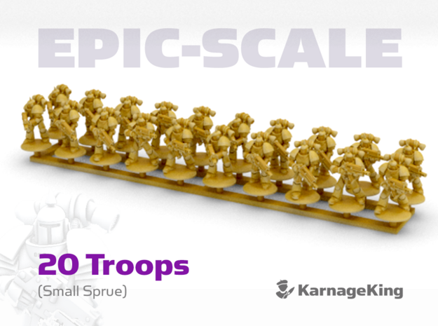 Epic-Scale : G3 Core Marines (Base) in Tan Fine Detail Plastic: Small