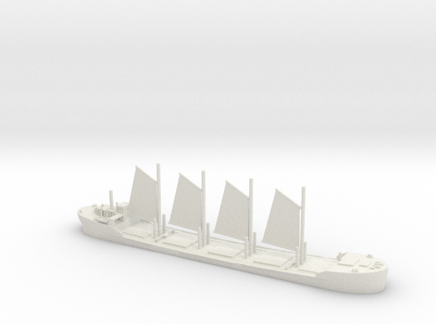 1/700 Scale 7500 Ton Steel Barge US Darien in White Natural Versatile Plastic