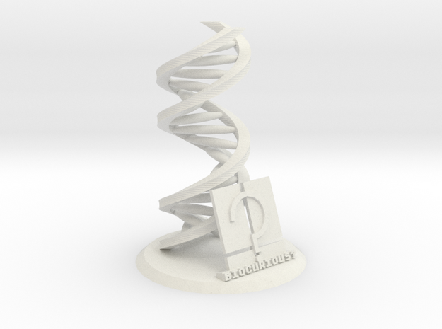 Accurate DNA Model: Biocurious Edition in White Natural Versatile Plastic