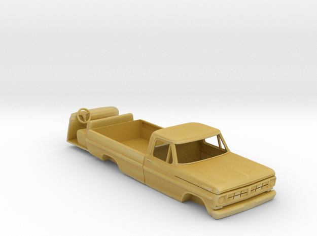 1:64 scale 1967 Ford pickup cab with interior in Tan Fine Detail Plastic