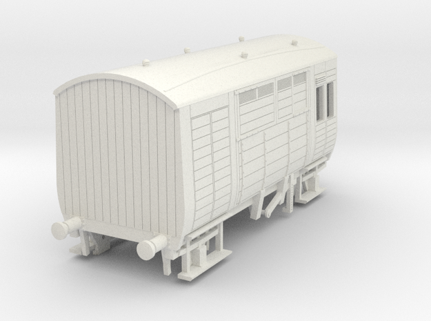 o-87-lms-d2125-horsebox in White Natural Versatile Plastic
