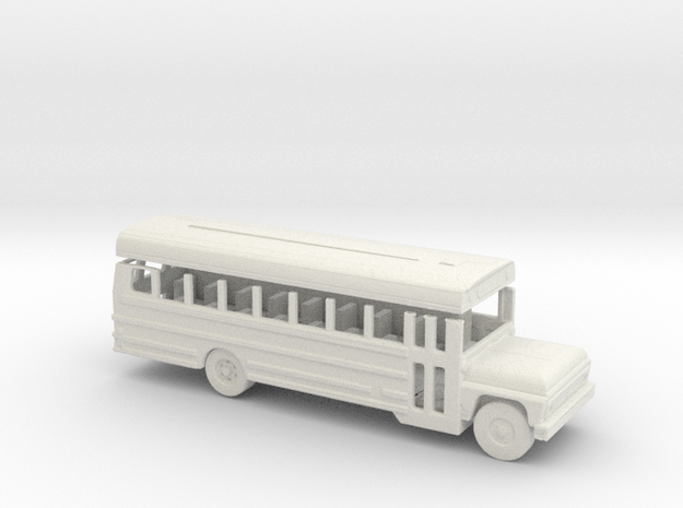 1/72 Scale 1962 Ford B600 Bus in White Natural Versatile Plastic