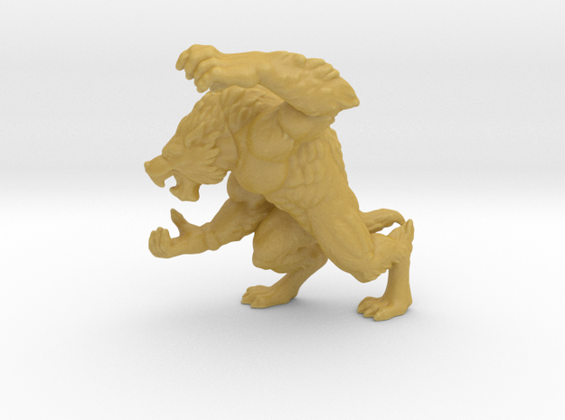 Pack Leader Werewolf HO scale 20mm miniature model in Tan Fine Detail Plastic