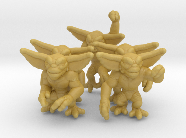 Gremlins HO scale 20mm miniature models set horror in Tan Fine Detail Plastic