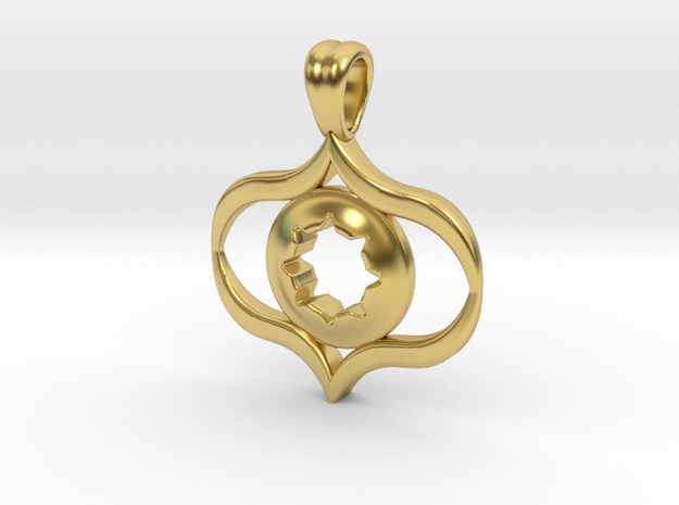 Star in the eye in Polished Brass