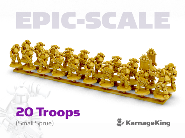 Epic-Scale : G3b Tactical Squads (Base) in Tan Fine Detail Plastic: Small