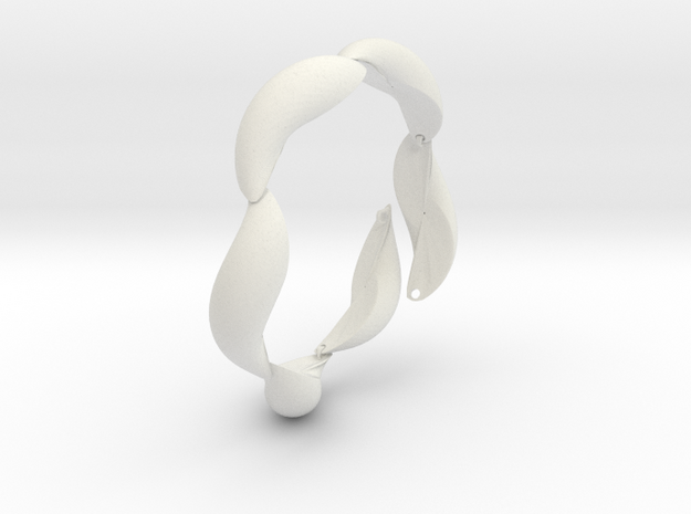 The Shell Bracelet in White Natural Versatile Plastic